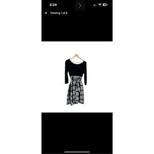 Jessica Howard  3/4 sleeve dress , low v- beck in back